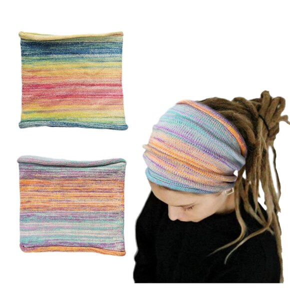 Accessories - Handmade Cotton Headband for Dreads Braids Hair Wrap Multi-Use Hiking Gaiter